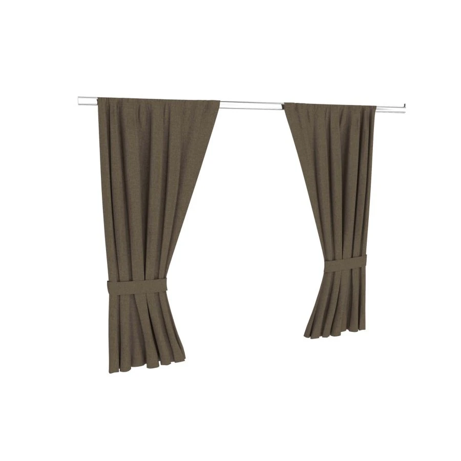 Brown Drapery with Tiebacks - Oliver LD.524230.000
