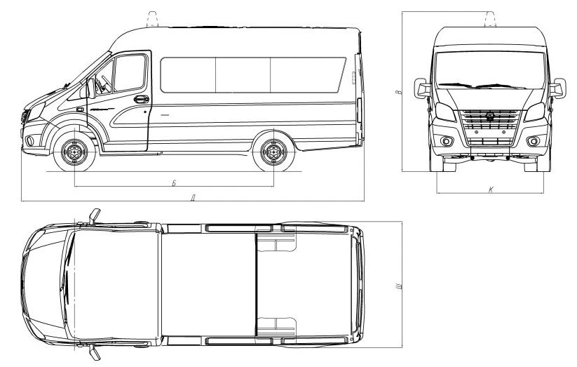 Diesel Cargo Truck Model 3008FP without Crane on GAZelle NN Chassis A31R22, A31R32