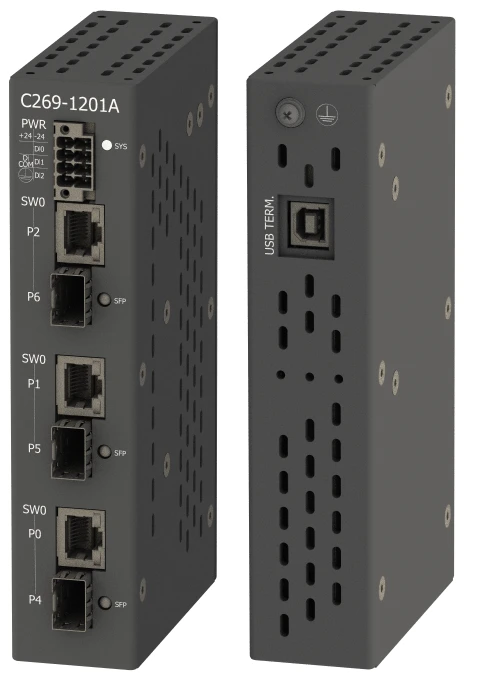 محول الوسائط المدارة S269-1201A لشبكات Ethernet