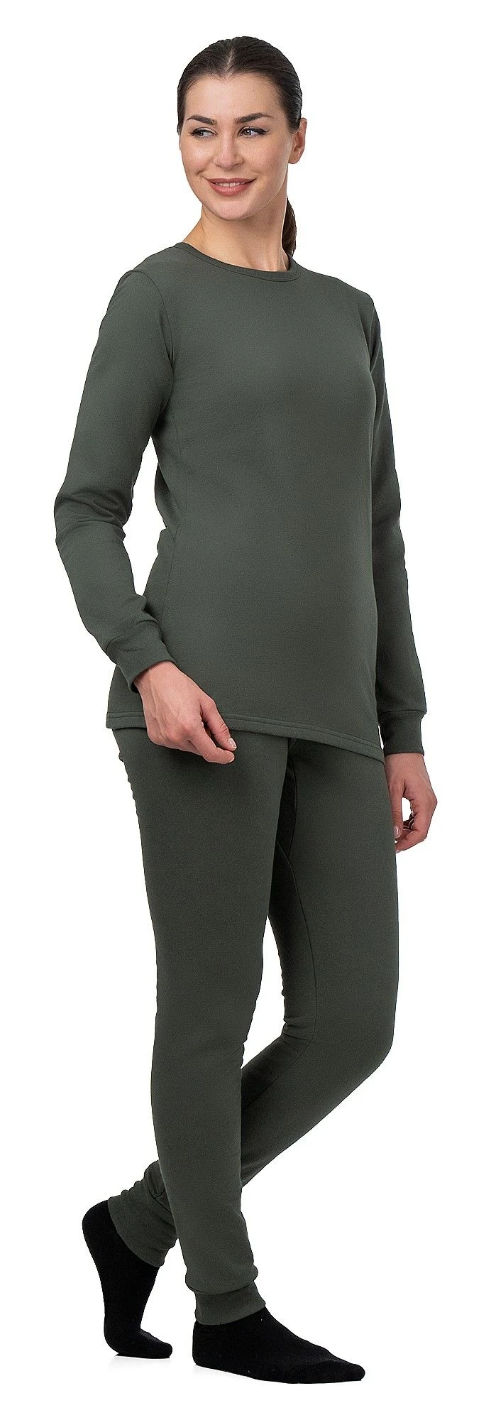 Women's Stretch Leggings with Elastic Waistband and Cuffs LJ1