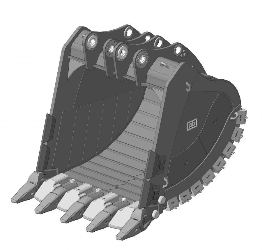 دلو صخري شديد التحمل 12م³ RDX-252.12d/X152CC/LS/WS