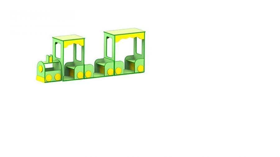 منطقة لعب على شكل قطار للأطفال مع تصميمات مخصصة