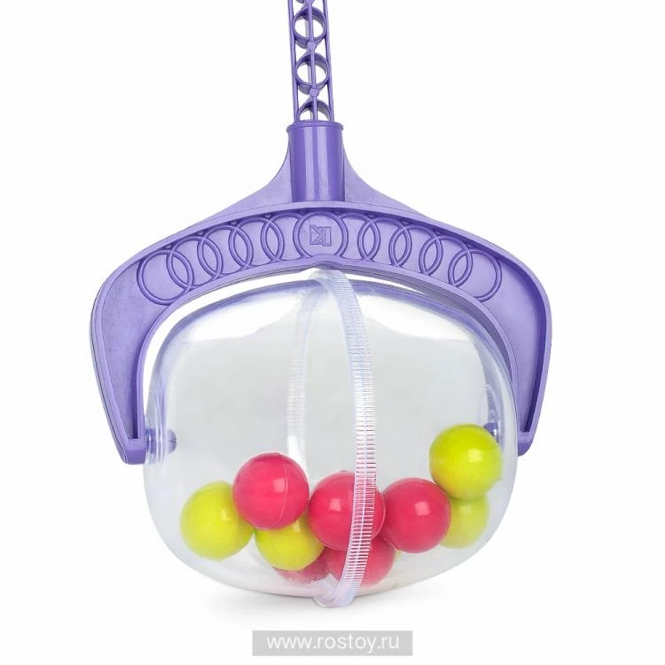 Purple Stick Push Toy with Colorful Balls