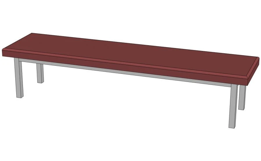 Soft 3-Seater Bench, Model BMC-3
