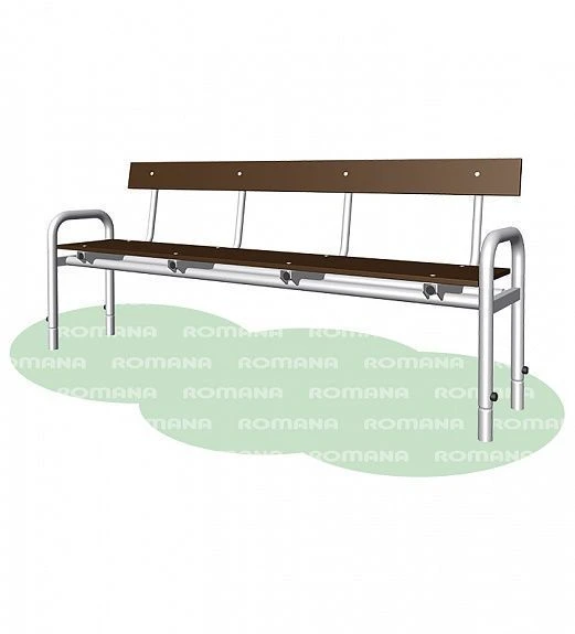 Outdoor Plywood Bench for Recreation Areas - Romana 302.02.00-02