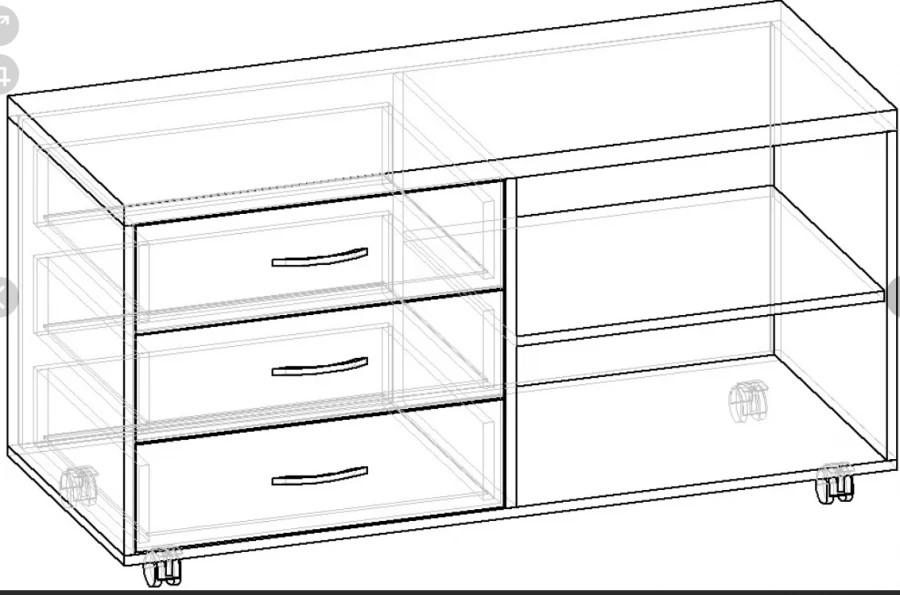 Service Cabinet RL 04/09 for Storage and Office Equipment