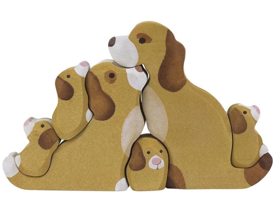 Wooden Puzzle "Dog Family" 07012