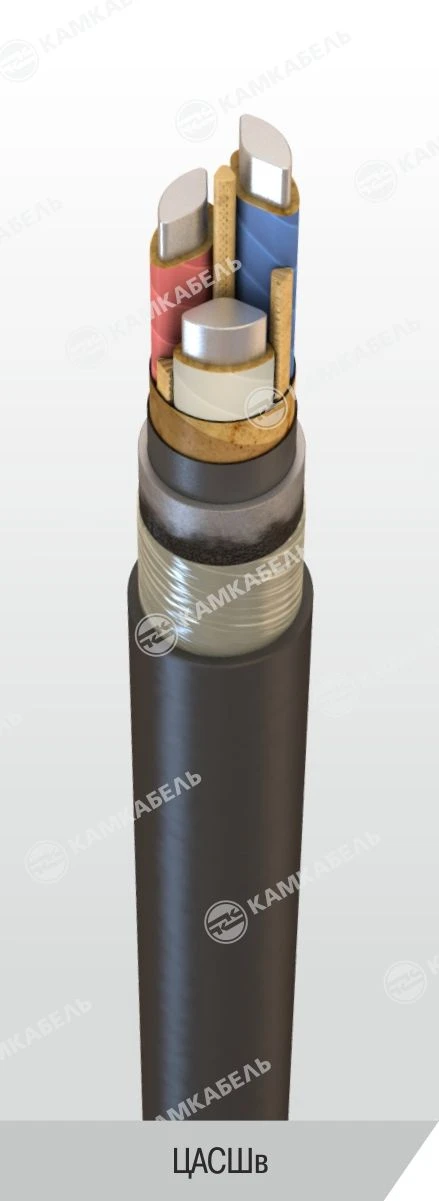 Power Cable with Aluminum Conductors and Paper Insulation, 6/10 kV