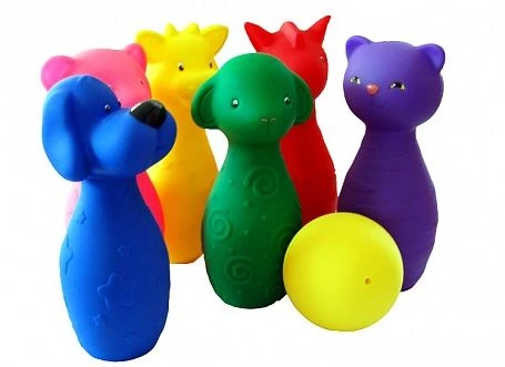 مجموعة البولينغ الممتعة للأطفال - دمى ناعمة وكرة سهلة الإمساك