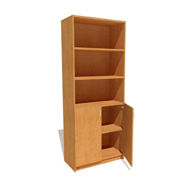 Wooden Semi-Open Office Cabinet with Shelves, Art. 6000-141