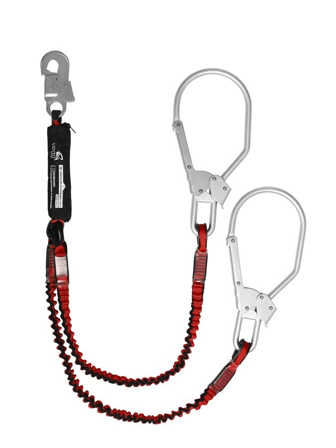 Double Elastic Safety Lanyard with Shock Absorber "aE22 80