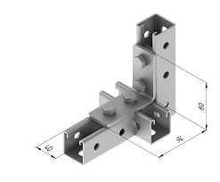 لوحة زاوية 90 درجة بأربعة ثقوب SMA 626 - 40x80x94 مم