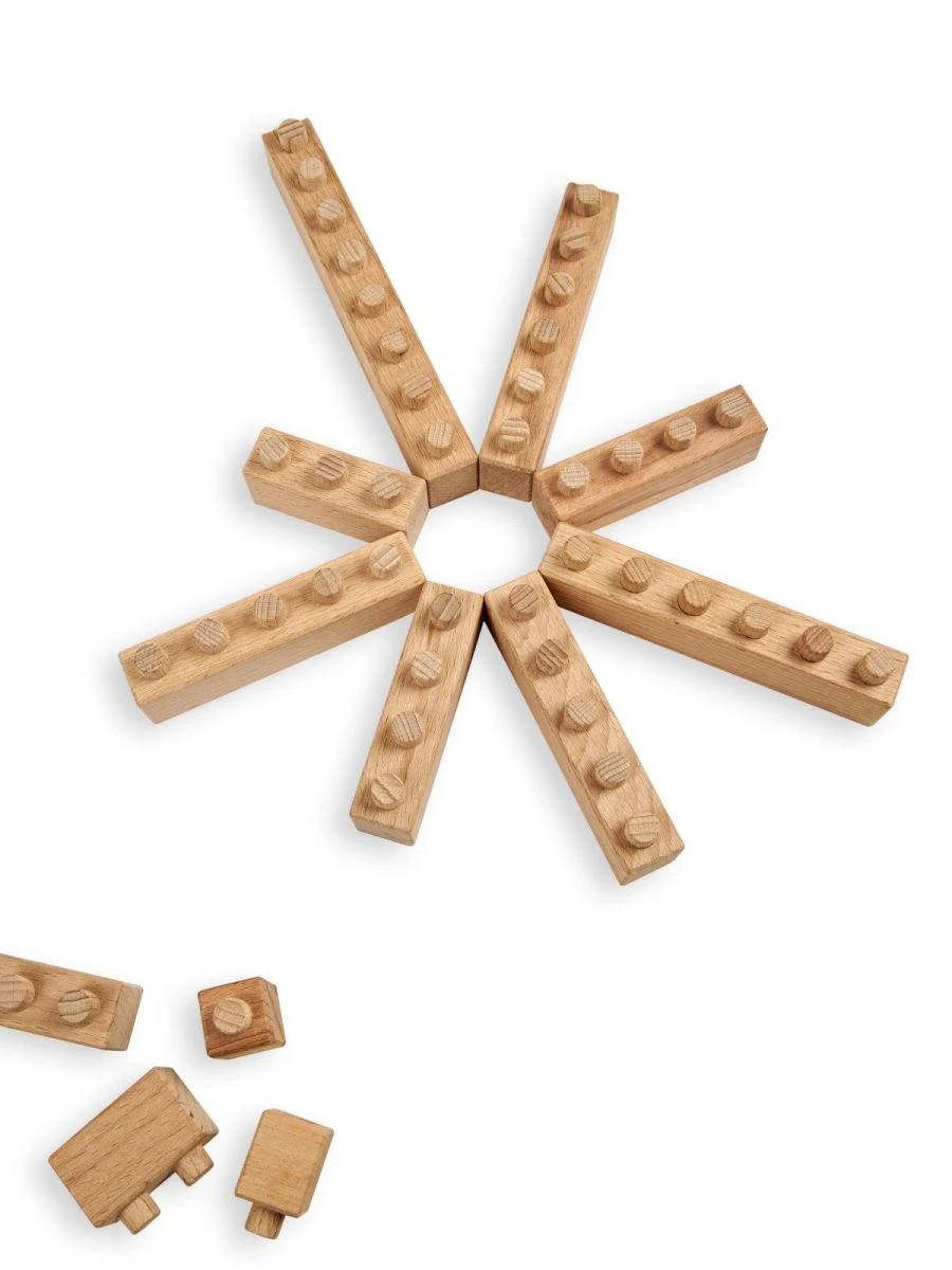 مجموعة البناء الخشبية WOODBLOCKS - 55 قطعة