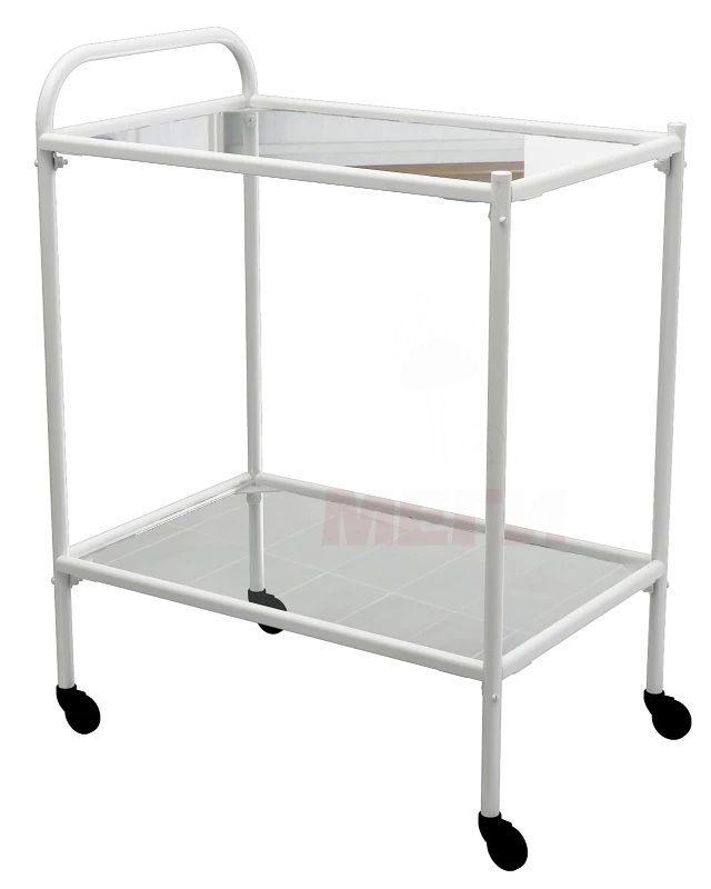 طاولة إجراء متنقلة مع رفوف زجاجية مزدوجة SPp-01-MSK (501-01M)