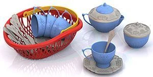 طقم الشاي السحري - 24 قطعة في سلة