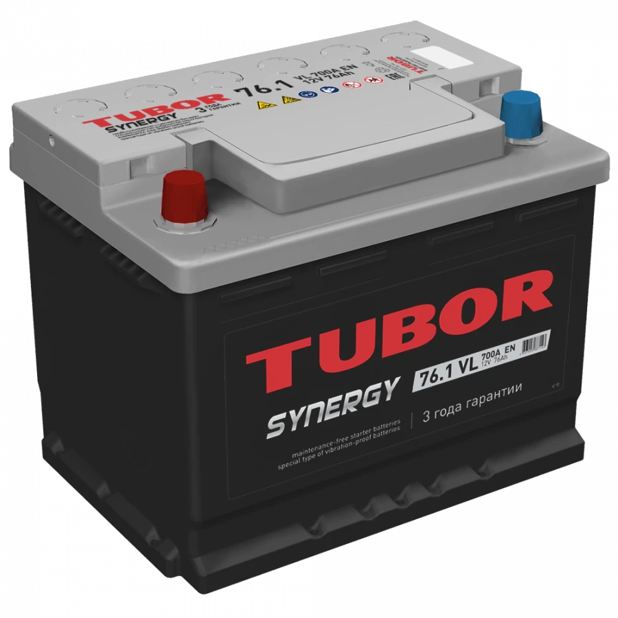 TUBOR SYNERGY 6СТ-76.1(0) VL Lead-Acid Starter Battery