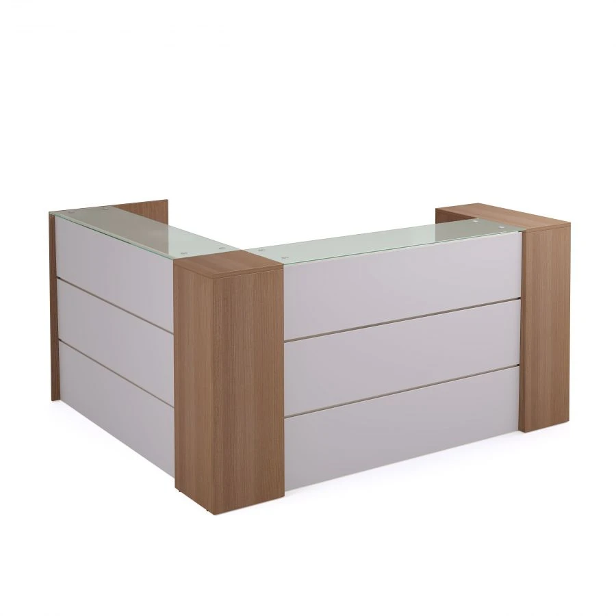 Wooden Office Stand with Glass and Document Storage Art. 218/2