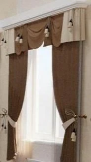 Synthetic Curtains and Drapes with Valances, Art. ZK-006