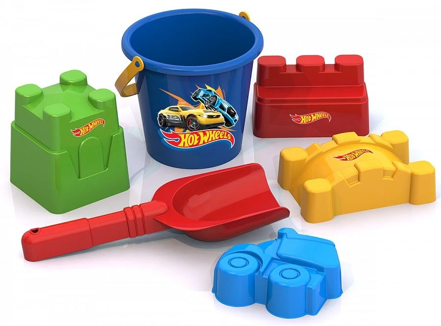 Hot Wheels Sand Play Set #3 with Bucket, Shovel, and Molds