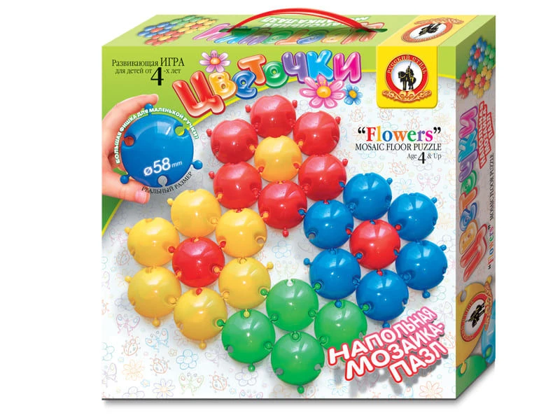 لعبة موزاييك أرضية "زهور" للأطفال