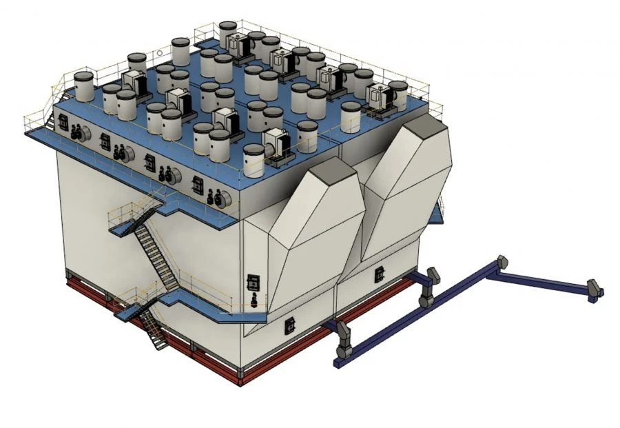 فلتر كهربائي أفقي TTP-4x3.0-2x7.2-7.0-300