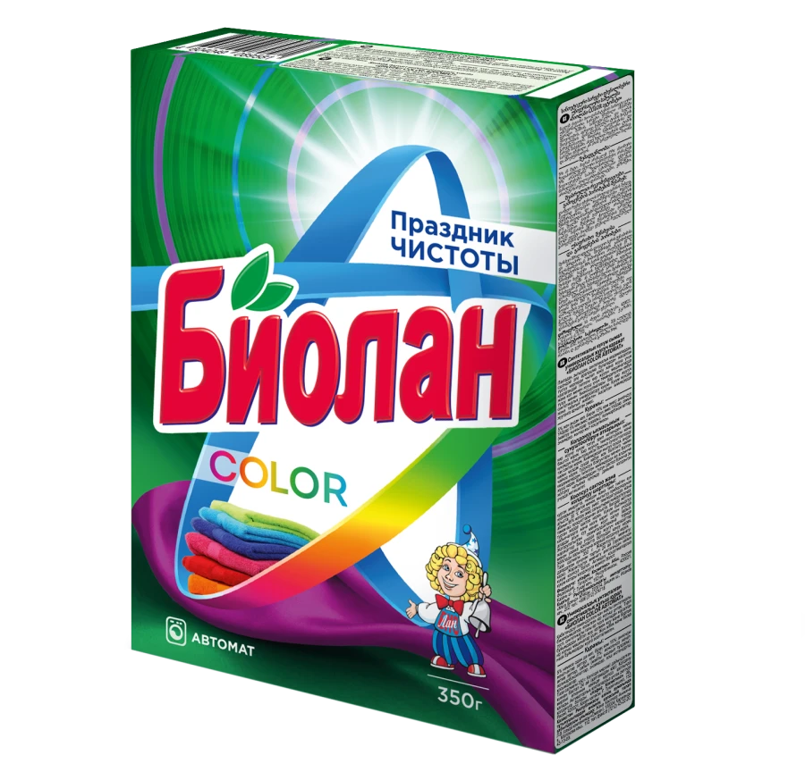 Universal Synthetic Powder Detergent for Automatic Washing "Biolan Color
