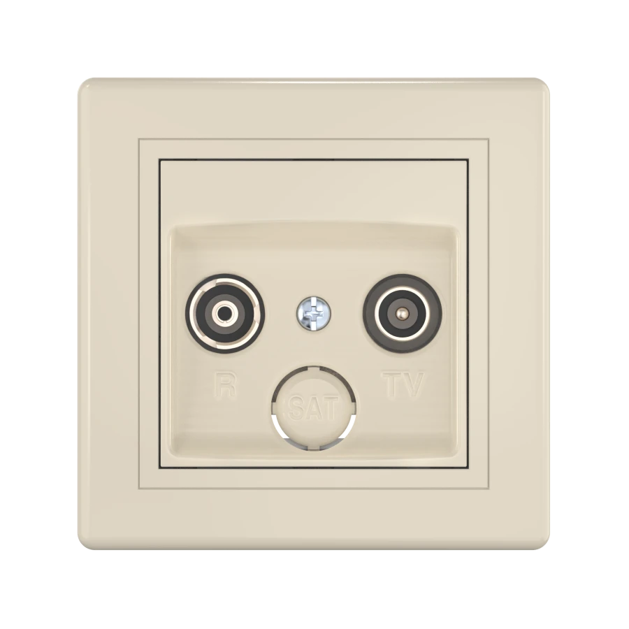 قابس CADUCEUS ALING PRESTIGE للتركيب المخفي أنتينات TV/FM، بيج، فن. 612Z.999
