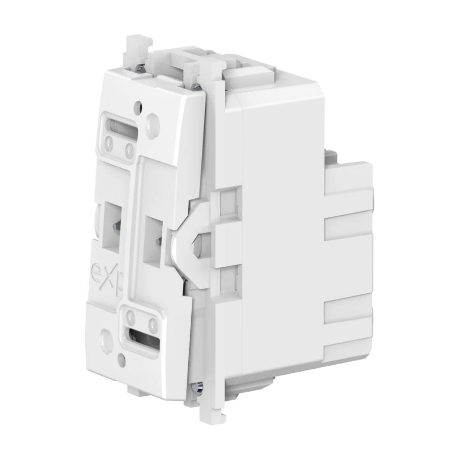 مفتاح مخفي ثنائي القطب CADUCEUS ALING Experience 10AX 250V أبيض موديل 72106