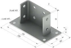 قاعدة SM-F8 بأبعاد 200x100x93 مم