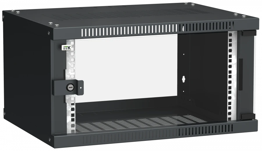 LINEA WE 6U Wall-Mounted Cabinet with Glass Door, 600x450mm