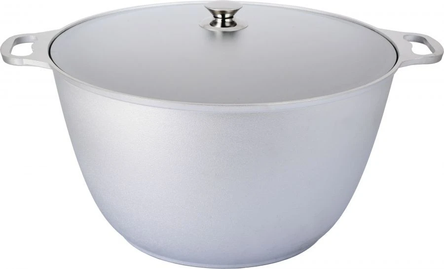 Aluminum Casserole Pot 20L (Uncoated) by Kukmara with Aluminum Lid
