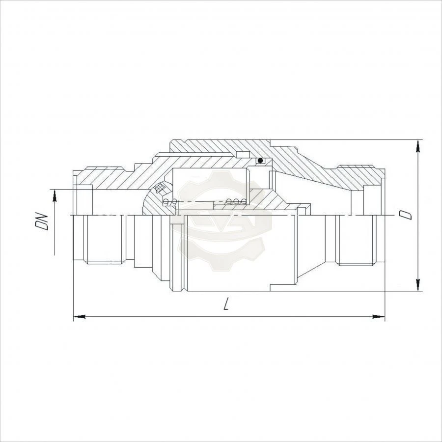 صمام فحص نحاسي مباشر DN 20 PN 6.4 مPa IPLT.494311.001