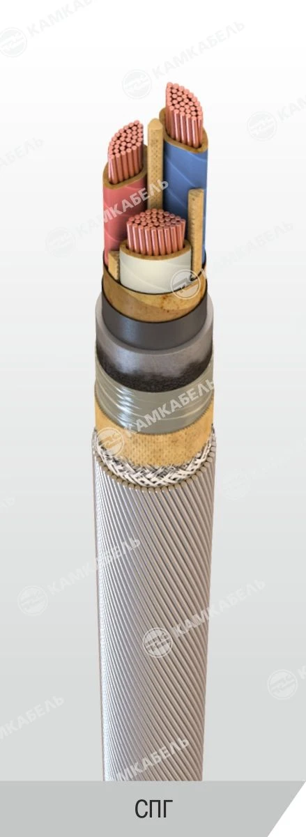 Power Cable with Copper Conductors, Insulated with Paper, 6-10 kV, Type C