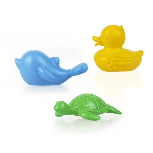 مجموعة ألعاب استحمام 3 قطع (دولفين، سلحفاة، بطة)