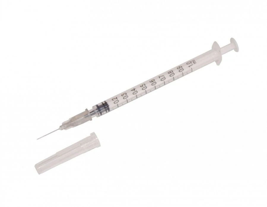 Sterile Single-Use Luer Lock 1ml Injection Syringe with Needle