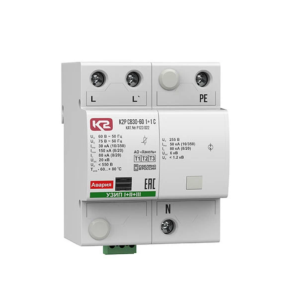 جهاز الحماية من ارتفاعات الجهد المفاجئ K2R SV30-60 1+1 S، رقم الكاتالوج R123 022