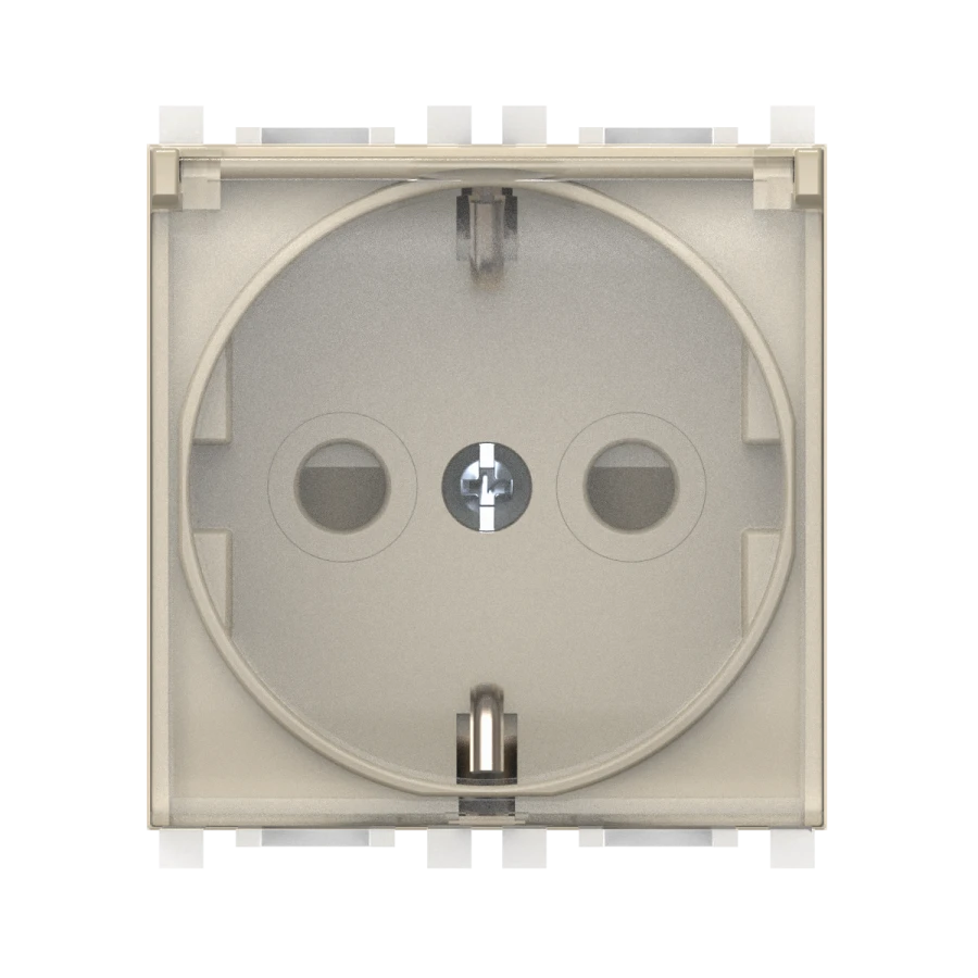 CADUCEUS ALING Experience Hidden Socket with Grounding, 16A, 250V, Beige, Art. 74104.9