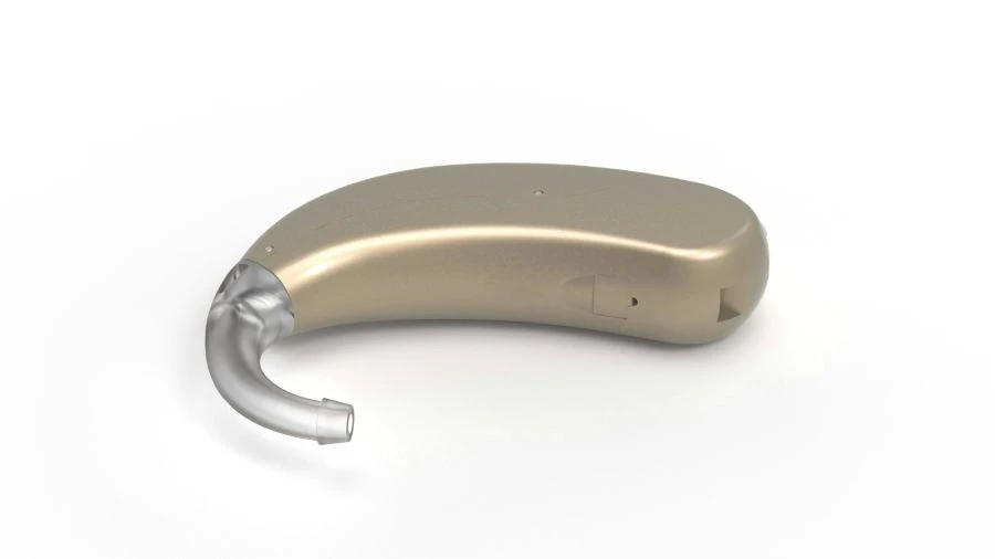 Digital Programmable Behind-the-Ear Hearing Aid "Prima" with Built-in Rechargeable Battery