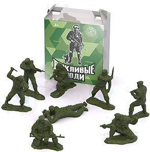 Friendly Soldiers Toy Figures - 8 pcs in Clear Box
