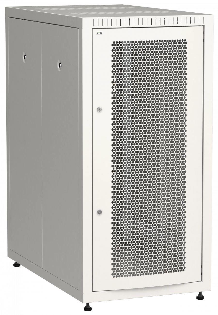 خزانة LINEA E 24U الأرضية 600x1000mm مع بابين مثقوبين ومعدنيين LE35-24U61-PM