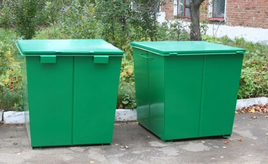 Metal Waste Containers for Household and Municipal Trash Collection