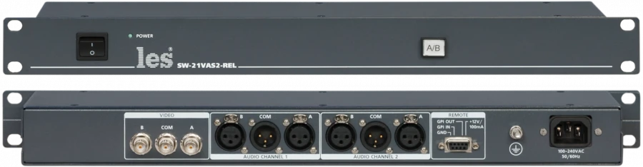 2-in-1 Relay Switch for HD/SD-SDI and CVBS Video - SW-21VAS2-REL
