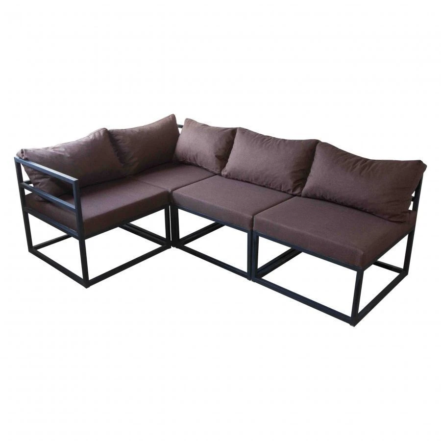 أريكة زاوية على إطار معدني من "Edelwood