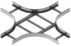 موزع كابل دائري X-فرع LTU 000x00 X، بحجم 150x50 مم إلى 1000x200 مم