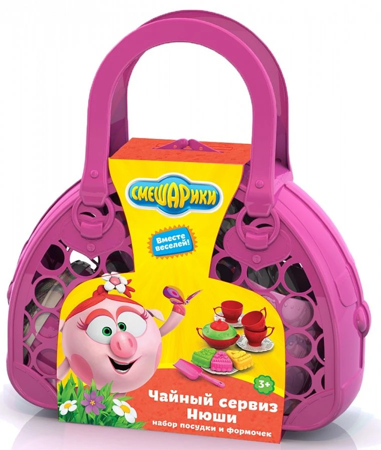 Children's Tea Set "Nyusha's Tea Service" (11 Pieces in a Basket)