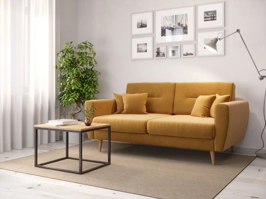 أريكة خردلية قماش UNI IDEA 1028 موديل LD.304010.000