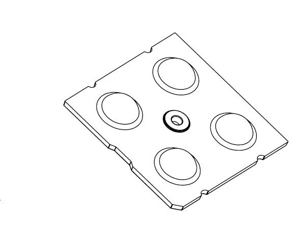 عدسة لمصابيح LED AMT-NV-50x50-5050(4)-90-PC