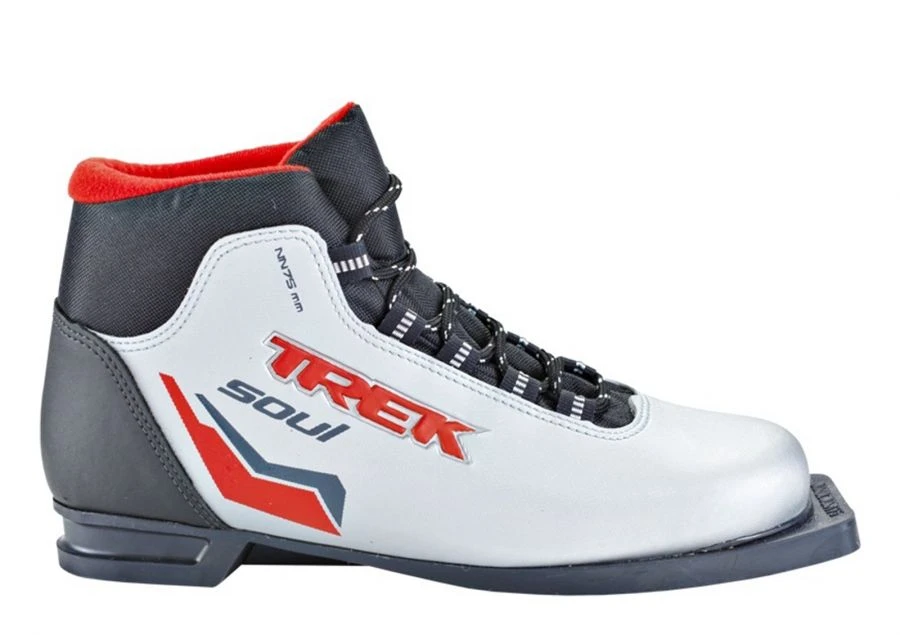أحذية تزلج TREK Soul NN75 - فضي مع شعار أحمر