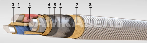 Power Cable with Aluminum Conductors and Paper Insulation, 6/10 kV