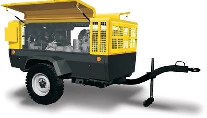 محطة ضغط الهواء المدفوعة بالديزل PKSD-5.25R U1 على هيكل بعجلات
